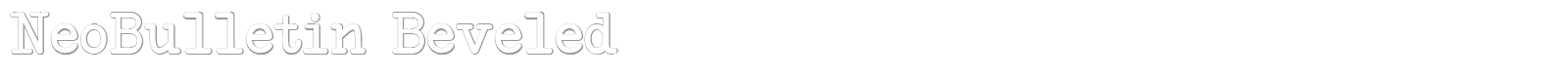 NeoBulletin font preview